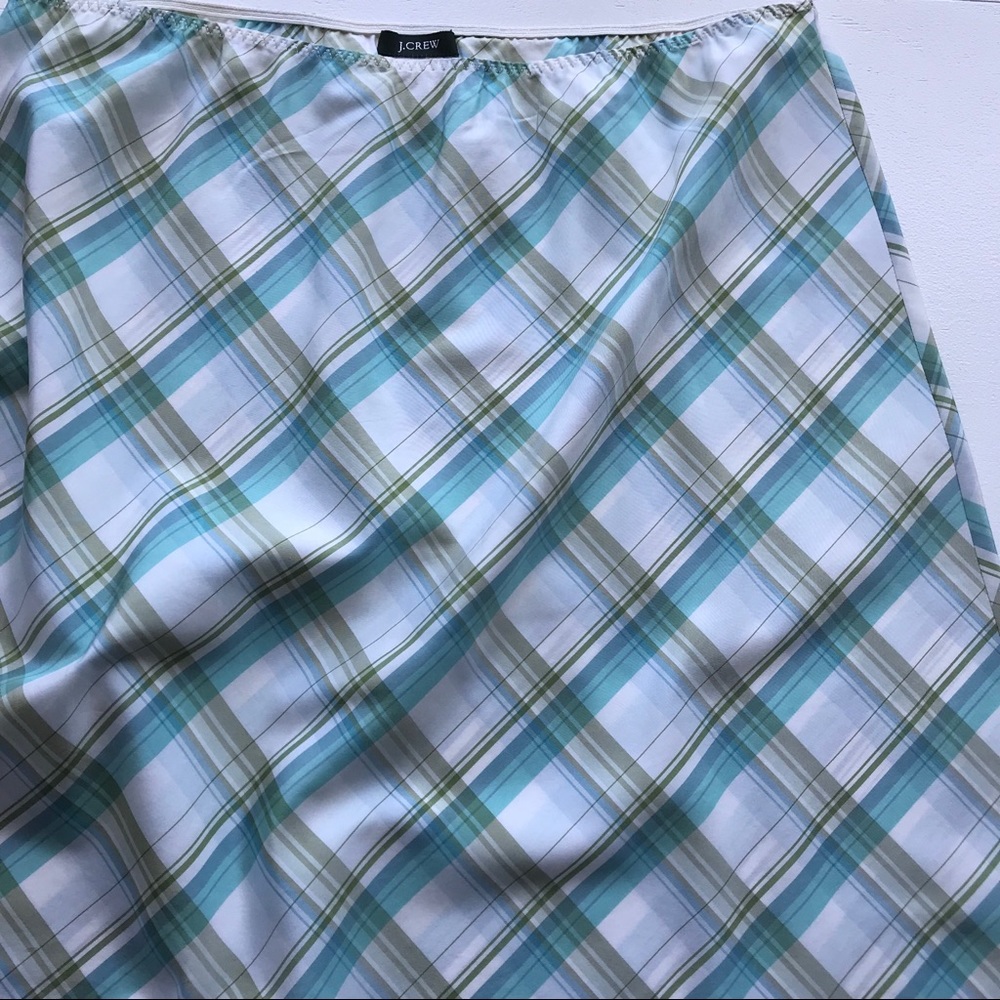 Vintage J.Crew Plaid Silk Skirt